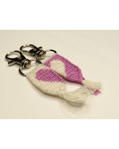 Heart Set Keychain-Purple