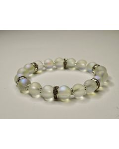 Essential Beaded Bracelet-Rainbow-Silver