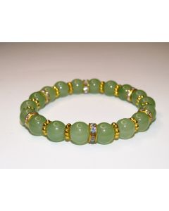 Essential Beaded Bracelet-Green-Gold