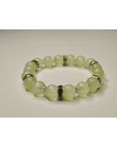 Essential Beaded Bracelet-Yellow-Silver