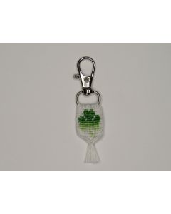 Clover Keychain-White