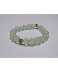 Essential Bloom Beaded Bracelet-Light Green-Gold
