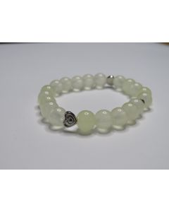 Essential Heart Beaded Bracelet-Yellow-Silver