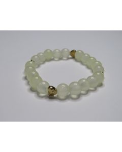 Essential Heart Beaded Bracelet-Yellow-Gold