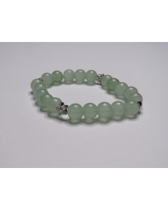 Essential Bloom Beaded Bracelet-Green-Silver
