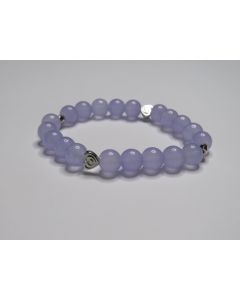 Essential Heart Beaded Bracelet-Lavender-Silver