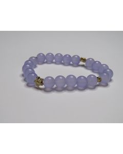 Essential Bloom Beaded Bracelet-Lavender-Gold