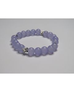 Essential Bloom Beaded Bracelet-Lavender-Silver