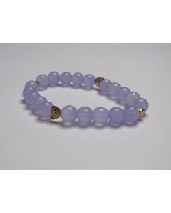 Essential Heart Beaded Bracelet-Lavender-Gold